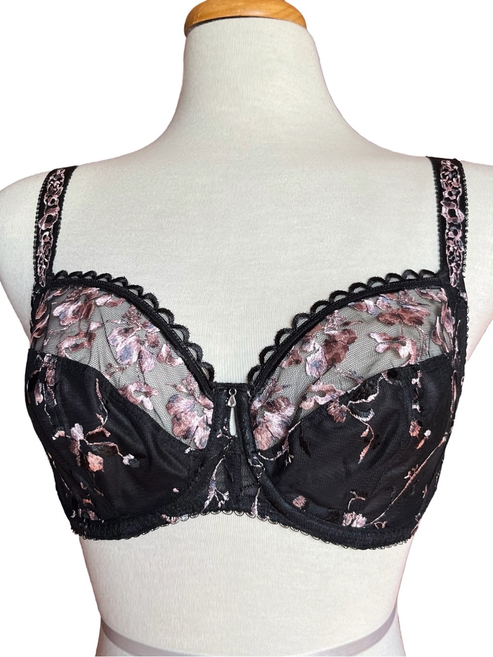 NWOT Fantasie Isla Side Support Bra 30F UK Rare Floral Embroidered Balconette